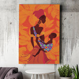 African Mother and Child Canvas Prints Wall Art - Painting Canvas, African Art, Home Wall Decor, Painting Prints, For Sale