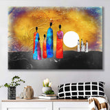African Motive Retro Style Canvas Prints Wall Art - Painting Canvas, African Art, Home Wall Decor, Painting Prints, For Sale