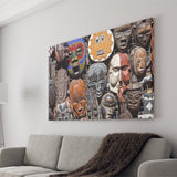 African Old Tribal Mask Canvas Prints Wall Art - Painting Canvas, African Art, Home Wall Decor, Painting Prints, For Sale