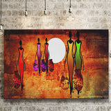 African Retro Ladies Colorful Canvas Prints Wall Art - Painting Canvas, African Art, Home Wall Decor, Painting Prints, For Sale