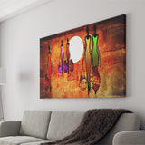 African Retro Ladies Colorful Canvas Prints Wall Art - Painting Canvas, African Art, Home Wall Decor, Painting Prints, For Sale