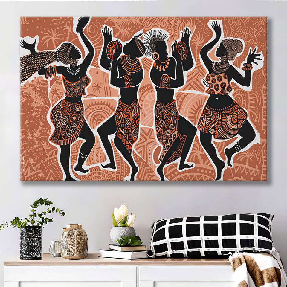 African Traditional Ethnic Dance Canvas Prints Wall Art - Painting Canvas, African Art, Home Wall Decor, Painting Prints, For Sale