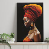 African Woman Afrocentric Wall Art, Painting Art, Canvas Prints Wall Art Home Decor