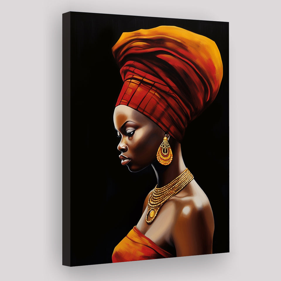African Woman Afrocentric Wall Art, Painting Art, Canvas Prints Wall Art Home Decor