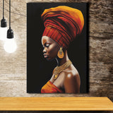 African Woman Afrocentric Wall Art, Painting Art, Canvas Prints Wall Art Home Decor
