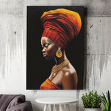 African Woman Afrocentric Wall Art, Painting Art, Canvas Prints Wall Art Home Decor