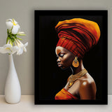 African Woman Afrocentric Wall Art, Painting Art, Framed Art Prints Wall Decor