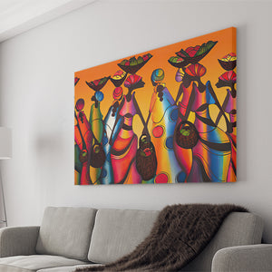 African Woman Colorful Abstract Canvas Prints Wall Art - Painting Canvas, African Art, Home Wall Decor, Painting Prints, For Sale