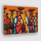 African Woman Colorful Abstract Canvas Prints Wall Art - Painting Canvas, African Art, Home Wall Decor, Painting Prints, For Sale