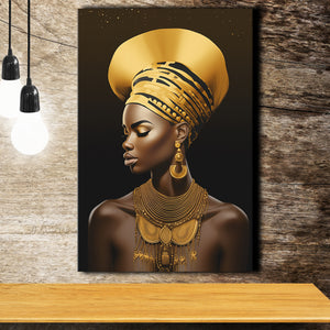 African Woman Native American, Painting Art, Canvas Prints Wall Art Home Decor