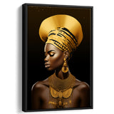 African Woman Native American,Framed Canvas Prints,Floating Frame, Wall Art Home Decor