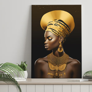 African Woman Native American, Painting Art, Canvas Prints Wall Art Home Decor