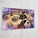 African Woman Painting, Ethnic Wall Art Larger Canvas Art, 5 Piece Canvas Prints Wall Art Decor