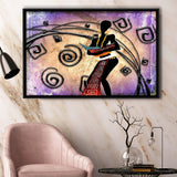 African Woman Painting, Ethnic Wall Art Framed Canvas Prints Wall Art Home Decor,Floating Frame