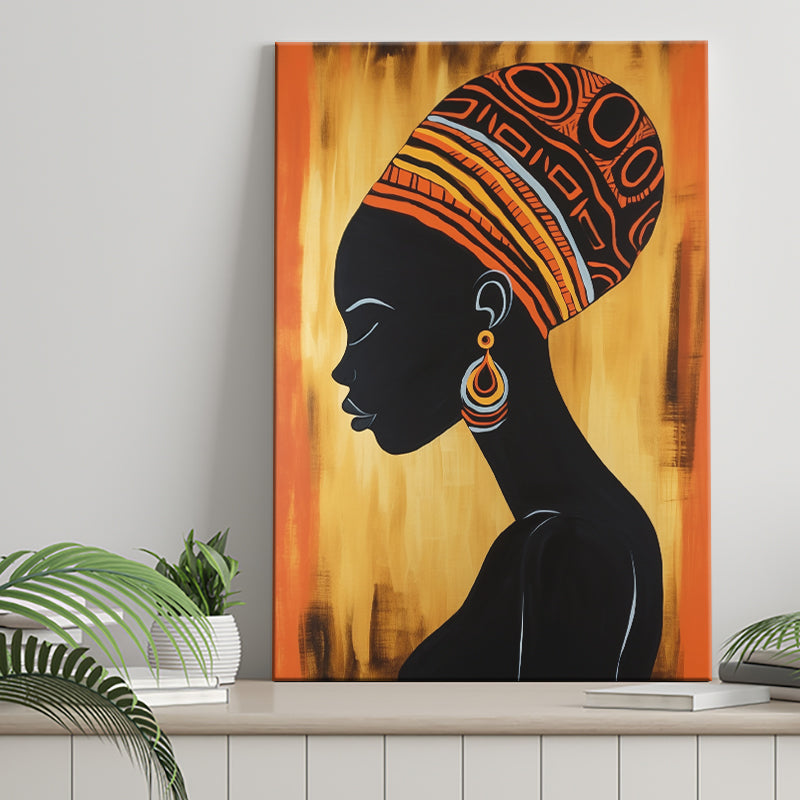 African Woman Wall Art Afrocentric V1, Painting Art, Canvas Prints Wall Art Home Decor