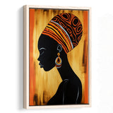 African Woman Wall Art Afrocentric V1,Framed Canvas Prints,Floating Frame, Wall Art Home Decor