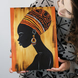 African Woman Wall Art Afrocentric V1, Painting Art, Canvas Prints Wall Art Home Decor