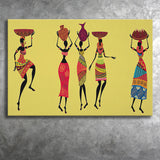 African Women Traditional Dress Canvas Prints Wall Art - Painting Canvas, African Art, Home Wall Decor, Painting Prints, For Sale
