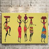 African Women Traditional Dress Canvas Prints Wall Art - Painting Canvas, African Art, Home Wall Decor, Painting Prints, For Sale