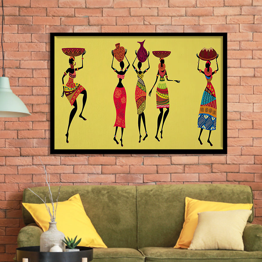 African Women Traditional Dress Framed Art Prints Wall Decor