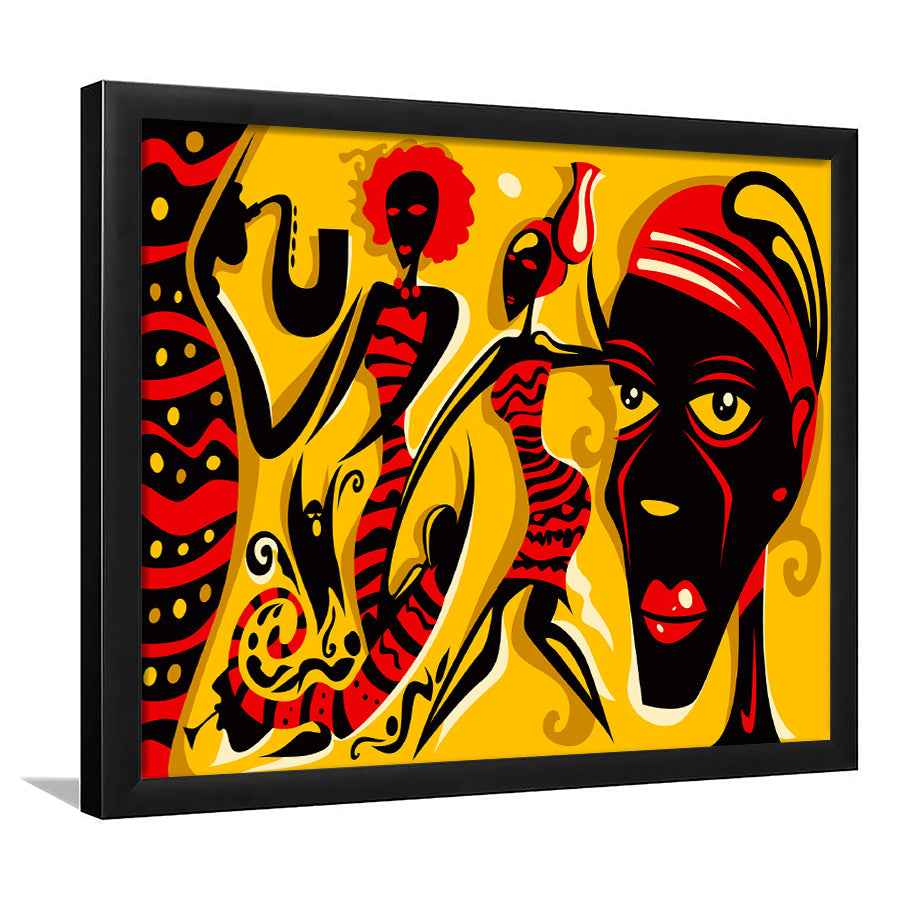 African Triptych Framed Art Prints Wall Art Decor, Framed Picture, Home Decor