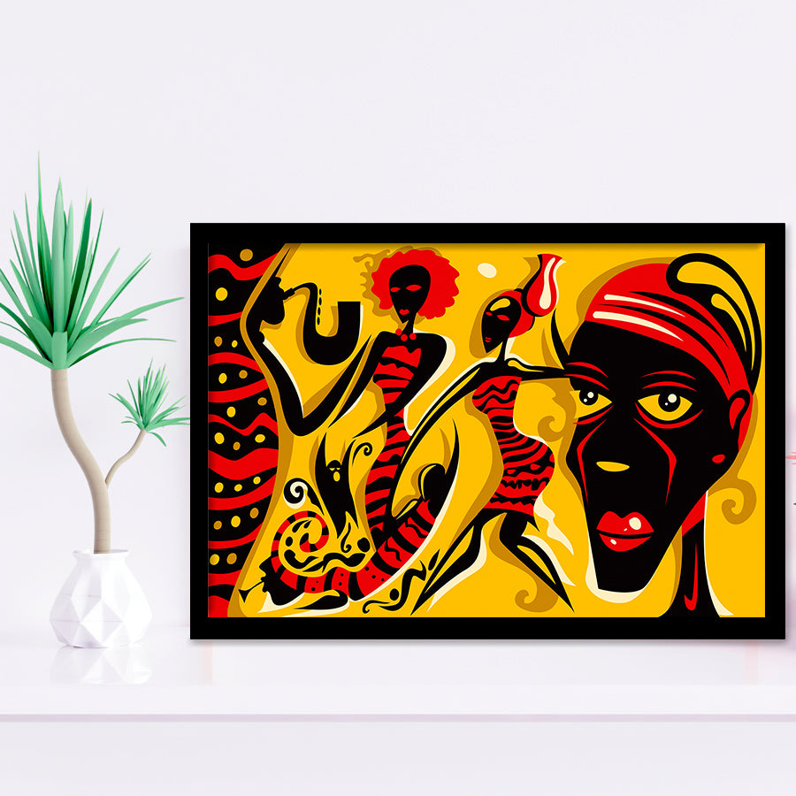 African Triptych Framed Art Prints Wall Art Decor, Framed Picture, Home Decor