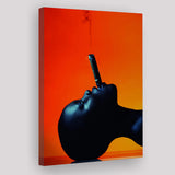 African Woman, Black Woman Smooking Cigar Canvas Prints Wall Art Home Decor