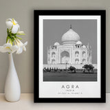 Agra, India Black And White Art Framed Art Prints Wall Art Decor, Framed Picture