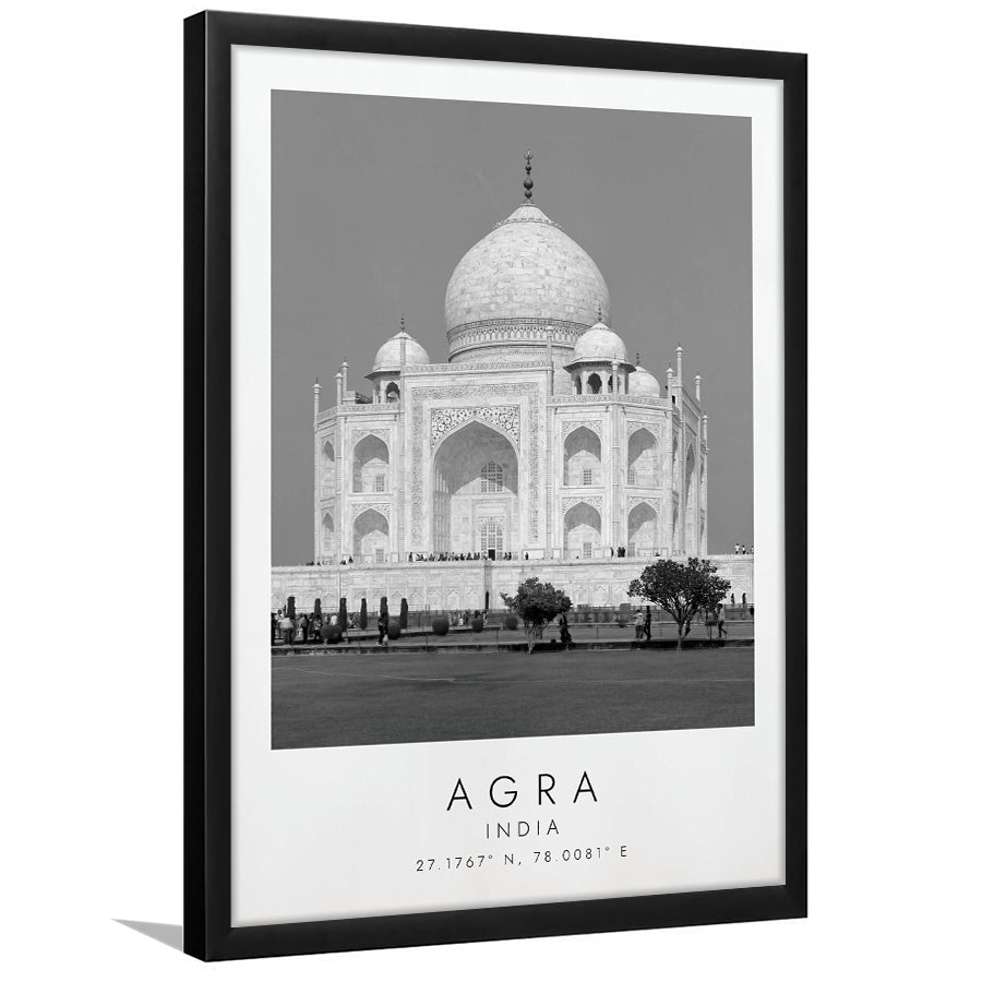 Agra, India Black And White Art Framed Art Prints Wall Art Decor, Framed Picture