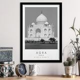 Agra, India Black And White Art Framed Art Prints Wall Art Decor, Framed Picture