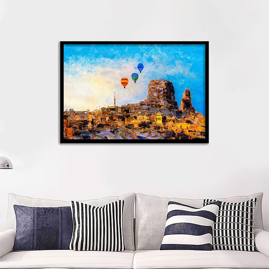 Air Balloon In Cappadocia Turkey Framed Wall Art - Framed Prints, Art Prints, Print for Sale, Painting Prints