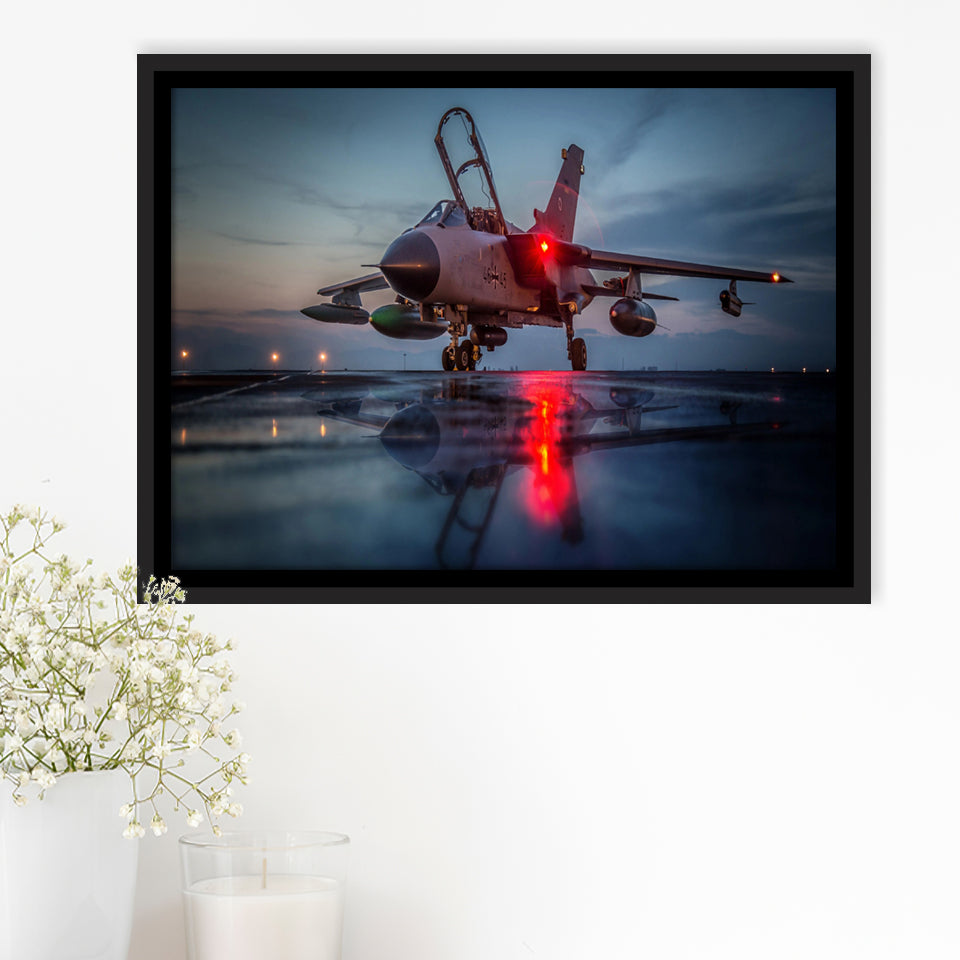 Air Force Fighter Jets Framed Canvas Prints Wall Art Decor - Painting Canvas, Black Framed Picture