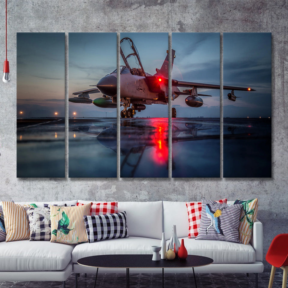 Air Force Fighter Jets 5 Piece B Canvas Prints Wall Art Decor - Painting Canvas, Multi Panels