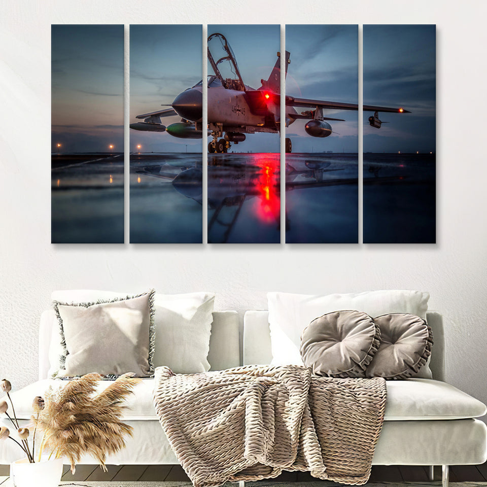 Air Force Fighter Jets 5 Piece B Canvas Prints Wall Art Decor - Painting Canvas, Multi Panels