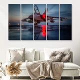 Air Force Fighter Jets 5 Piece B Canvas Prints Wall Art Decor - Painting Canvas, Multi Panels
