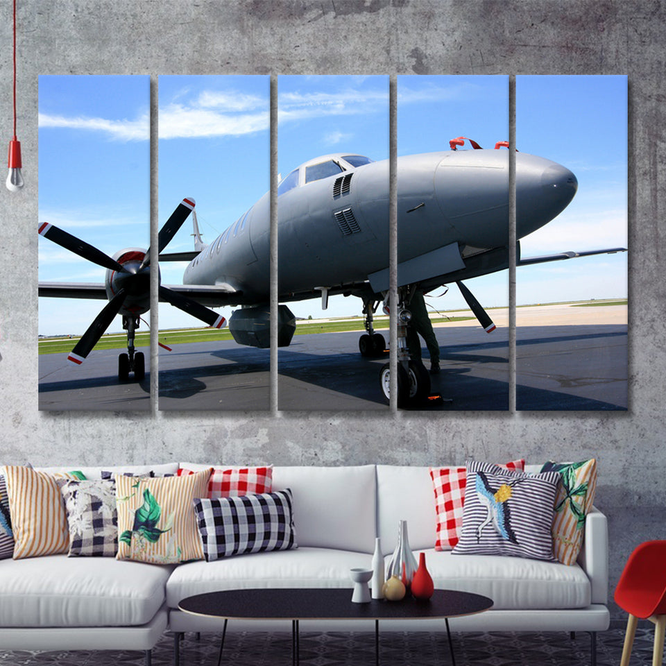 Air National Guard Plane 5 Piece B Canvas Prints Wall Art Decor - Painting Canvas, Multi Panels