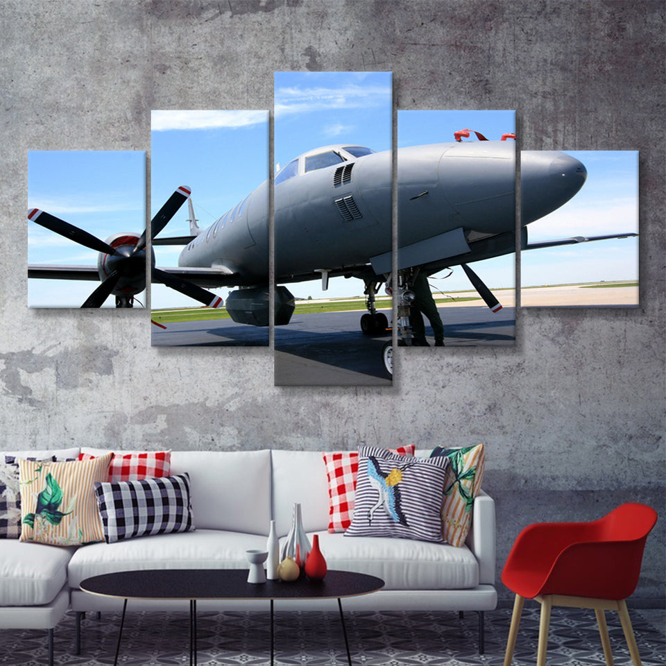 Air National Guard Plane 5 Piece Canvas Prints Wall Art Decor - Painting Canvas, Multi Panels