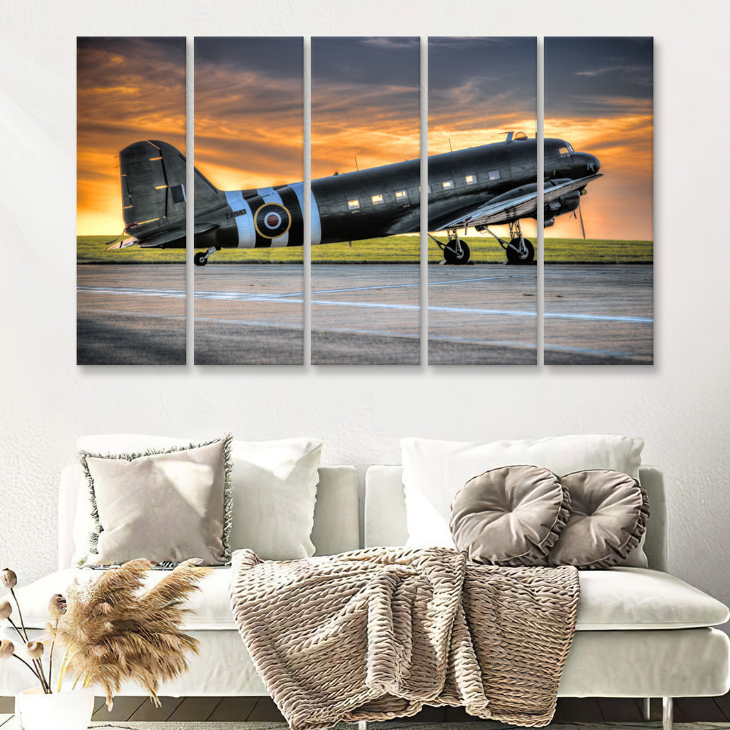 Air Force Aircraft Airline 5 Piece B Canvas Prints Wall Art Decor - Painting Canvas, Multi Panels
