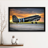 Air Force Aircraft Airline Framed Canvas Prints Wall Art Decor - Painting Canvas, Black Framed Picture