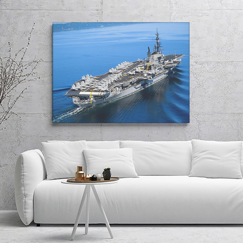 Aircraft Carrier Cruise Canvas Wall Art - Canvas Prints, Prints For Sale, Painting Canvas