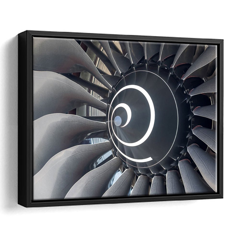 Aircraft Engine Framed Canvas Prints Wall Art Decor - Paiting Canvas, Art Prints, Floating Frame