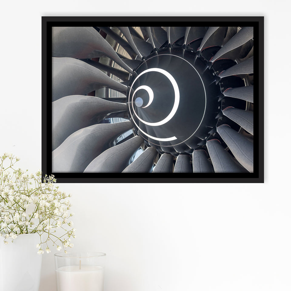 Aircraft Engine Framed Canvas Prints Wall Art Decor - Paiting Canvas, Art Prints, Floating Frame