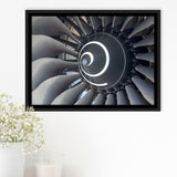 Aircraft Engine Framed Canvas Prints Wall Art Decor - Paiting Canvas, Art Prints, Floating Frame