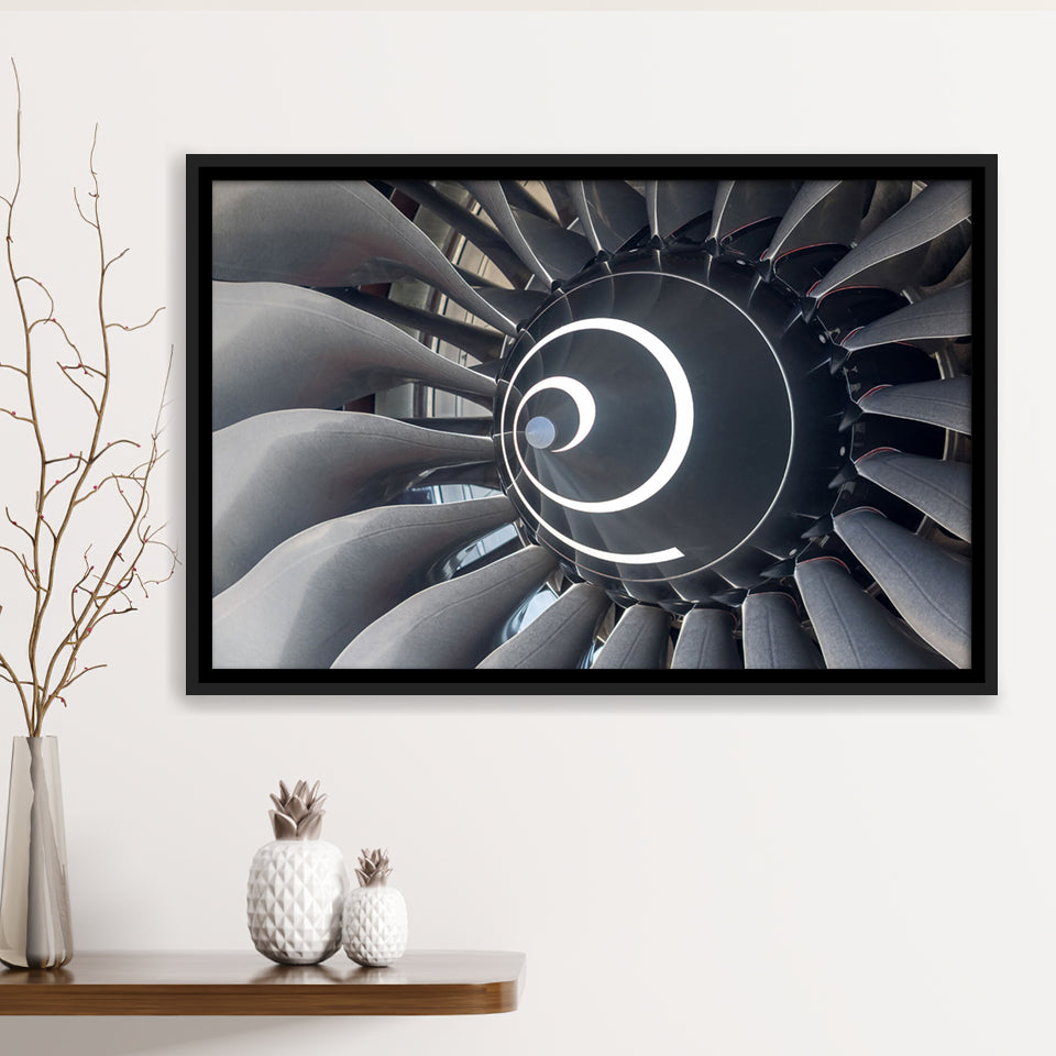 Aircraft Engine Framed Canvas Prints Wall Art Decor - Paiting Canvas, Art Prints, Floating Frame