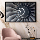 Aircraft Engine Framed Canvas Prints Wall Art Decor - Paiting Canvas, Art Prints, Floating Frame