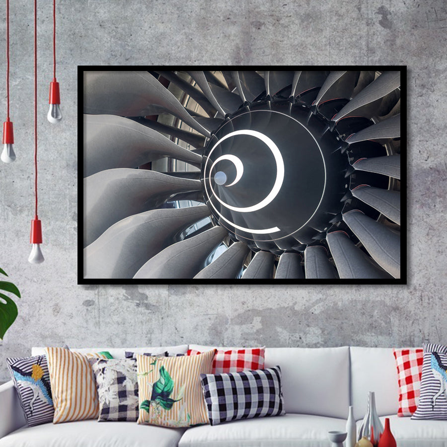 Aircraft Engine Framed Art Prints Wall Decor - Painting Prints, Framed Picture, Home Decor