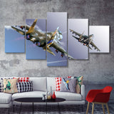 Aircraft Military Bombs Canvas Wall 5 Piece Canvas Prints Wall Art Decor - Painting Canvas, Multi Panels
