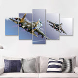 Aircraft Military Bombs Canvas Wall 5 Piece Canvas Prints Wall Art Decor - Painting Canvas, Multi Panels