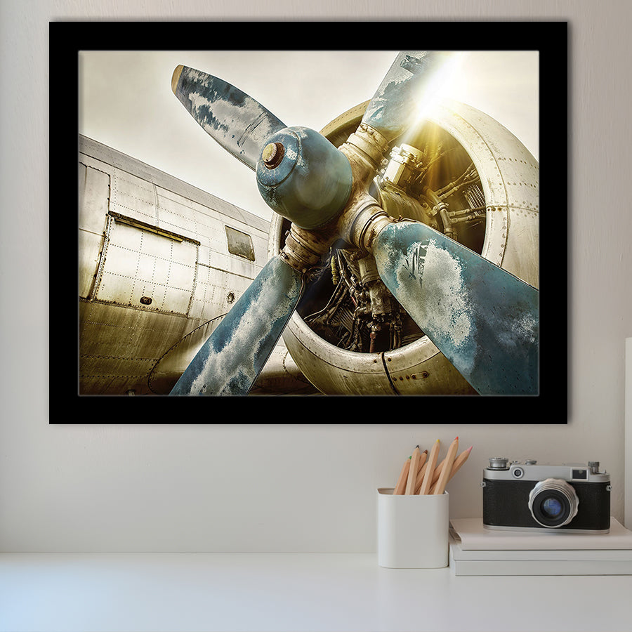 Aircraft Propeller Framed Art Prints Wall Decor - Painting Prints, Framed Picture, Home Decor