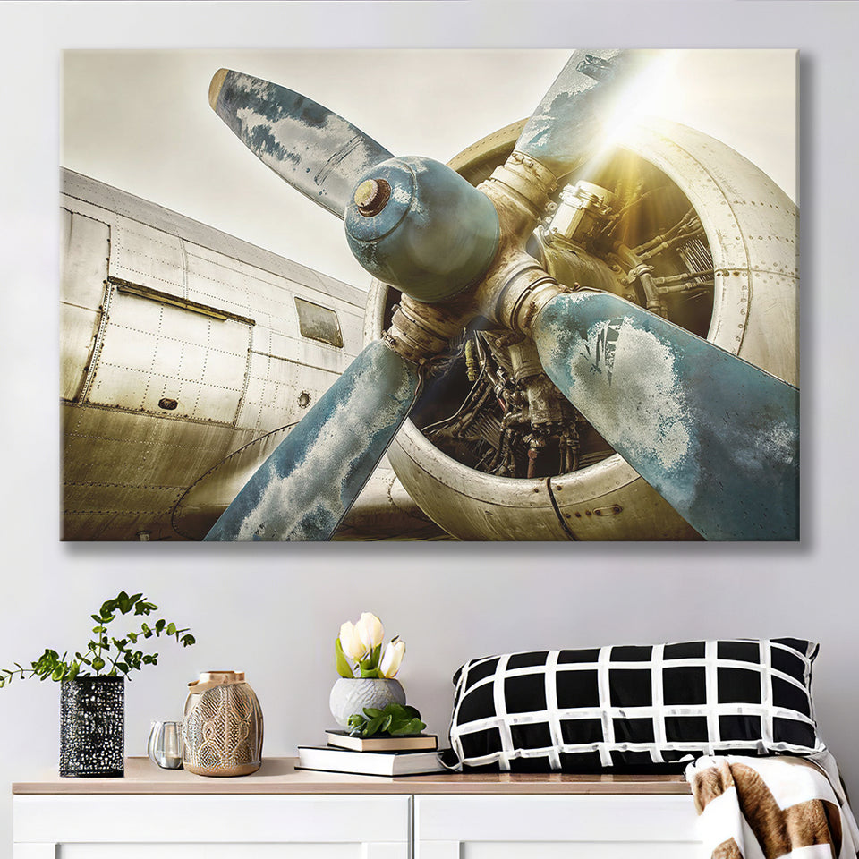 Aircraft Propeller Canvas Prints Wall Art Decor - Paiting Canvas, Art Prints, Wall Decor, For Sale